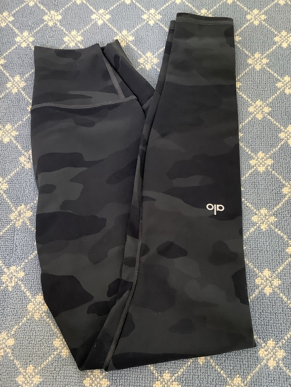 ALO Yoga Black Charcoal Camo High-Rise Leggings